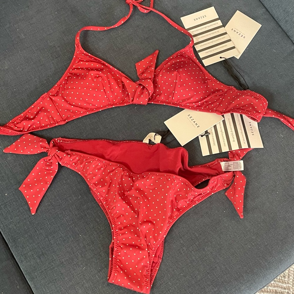Sézane Red Polka Dot Bikini- Never Worn